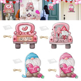 Maxbell Valentine's Door Hanging Decoration Backdrop Wall Decor for Yard Couple Car with Heart