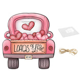 Maxbell Valentine's Door Hanging Decoration Backdrop Wall Decor for Yard Couple Car with Heart