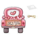 Maxbell Valentine's Door Hanging Decoration Backdrop Wall Decor for Yard Couple Car with Heart