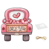 Maxbell Valentine's Door Hanging Decoration Backdrop Wall Decor for Yard Couple Car with Heart