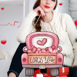 Maxbell Valentine's Door Hanging Decoration Backdrop Wall Decor for Yard Couple Car with Heart