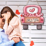 Maxbell Valentine's Door Hanging Decoration Backdrop Wall Decor for Yard Couple Car with Heart