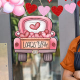 Maxbell Valentine's Door Hanging Decoration Backdrop Wall Decor for Yard Couple Car with Heart
