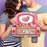 Maxbell Valentine's Door Hanging Decoration Backdrop Wall Decor for Yard Couple Car with Heart