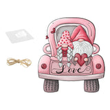 Maxbell Valentine's Door Hanging Decoration Backdrop Wall Decor for Yard Couple Car with Two People