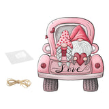 Maxbell Valentine's Door Hanging Decoration Backdrop Wall Decor for Yard Couple Car with Two People