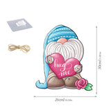 Maxbell Valentine's Door Hanging Decoration Backdrop Wall Decor for Yard Couple Blue Hat