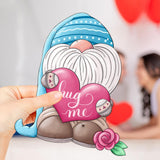 Maxbell Valentine's Door Hanging Decoration Backdrop Wall Decor for Yard Couple Blue Hat