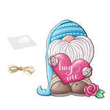 Maxbell Valentine's Door Hanging Decoration Backdrop Wall Decor for Yard Couple Blue Hat
