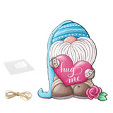 Maxbell Valentine's Door Hanging Decoration Backdrop Wall Decor for Yard Couple Blue Hat