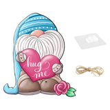 Maxbell Valentine's Door Hanging Decoration Backdrop Wall Decor for Yard Couple Blue Hat