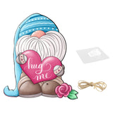 Maxbell Valentine's Door Hanging Decoration Backdrop Wall Decor for Yard Couple Blue Hat