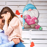 Maxbell Valentine's Door Hanging Decoration Backdrop Wall Decor for Yard Couple Blue Hat