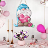 Maxbell Valentine's Door Hanging Decoration Backdrop Wall Decor for Yard Couple Blue Hat