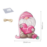 Maxbell Valentine's Door Hanging Decoration Backdrop Wall Decor for Yard Couple Pink Hat