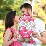 Maxbell Valentine's Door Hanging Decoration Backdrop Wall Decor for Yard Couple Pink Hat
