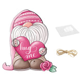 Maxbell Valentine's Door Hanging Decoration Backdrop Wall Decor for Yard Couple Pink Hat
