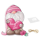 Maxbell Valentine's Door Hanging Decoration Backdrop Wall Decor for Yard Couple Pink Hat
