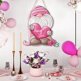 Maxbell Valentine's Door Hanging Decoration Backdrop Wall Decor for Yard Couple Pink Hat