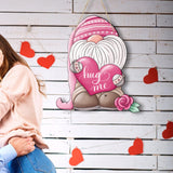 Maxbell Valentine's Door Hanging Decoration Backdrop Wall Decor for Yard Couple Pink Hat