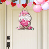 Maxbell Valentine's Door Hanging Decoration Backdrop Wall Decor for Yard Couple Pink Hat