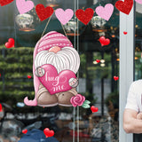 Maxbell Valentine's Door Hanging Decoration Backdrop Wall Decor for Yard Couple Pink Hat