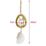 Maxbell Easter Wood Bead Garland Boho Prayer Beads Hanging Garlands Home Decoration Green