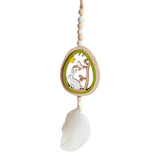 Maxbell Easter Wood Bead Garland Boho Prayer Beads Hanging Garlands Home Decoration Green