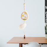 Maxbell Easter Wood Bead Garland Boho Prayer Beads Hanging Garlands Home Decoration White