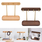 Maxbell Wood Key Holder Hook Jewelry Organizer Sundries Tray Decoration for Home Beech