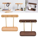 Maxbell Wood Key Holder Hook Jewelry Organizer Sundries Tray Decoration for Home Beech