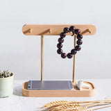 Maxbell Wood Key Holder Hook Jewelry Organizer Sundries Tray Decoration for Home Beech