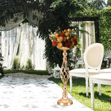 Maxbell Flowers Vase Candle Holders Creative Metal Stand Candelabra for Props Decor Medium