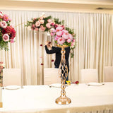 Maxbell Flowers Vase Candle Holders Creative Metal Stand Candelabra for Props Decor Medium