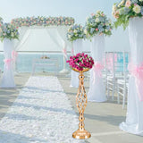 Maxbell Flowers Vase Candle Holders Creative Metal Stand Candelabra for Props Decor Medium