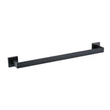 Maxbell Modern Towel Holder Space Saving wall Mounted Bathroom Bar Hotel 60cm Matte Black