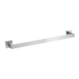 Maxbell Modern Towel Holder Space Saving wall Mounted Bathroom Bar Hotel 60cm Brushed Argent