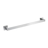 Maxbell Modern Towel Holder Space Saving wall Mounted Bathroom Bar Hotel 60cm Brushed Argent