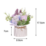 Maxbell Artificial Flowers Hydrangea Flower Bonsai for Garden Decoration Purple
