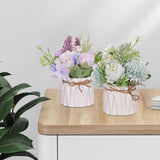 Maxbell Artificial Flowers Hydrangea Flower Bonsai for Garden Decoration Purple