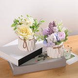 Maxbell Artificial Flowers Hydrangea Flower Bonsai for Garden Decoration Purple