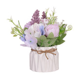 Maxbell Artificial Flowers Hydrangea Flower Bonsai for Garden Decoration Purple