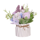 Maxbell Artificial Flowers Hydrangea Flower Bonsai for Garden Decoration Purple