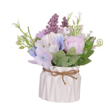 Maxbell Artificial Flowers Hydrangea Flower Bonsai for Garden Decoration Purple