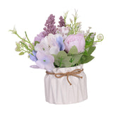 Maxbell Artificial Flowers Hydrangea Flower Bonsai for Garden Decoration Purple