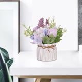 Maxbell Artificial Flowers Hydrangea Flower Bonsai for Garden Decoration Purple