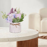 Maxbell Artificial Flowers Hydrangea Flower Bonsai for Garden Decoration Purple