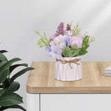 Maxbell Artificial Flowers Hydrangea Flower Bonsai for Garden Decoration Purple