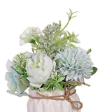 Maxbell Artificial Flowers Hydrangea Flower Bonsai for Garden Decoration Green