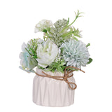 Maxbell Artificial Flowers Hydrangea Flower Bonsai for Garden Decoration Green